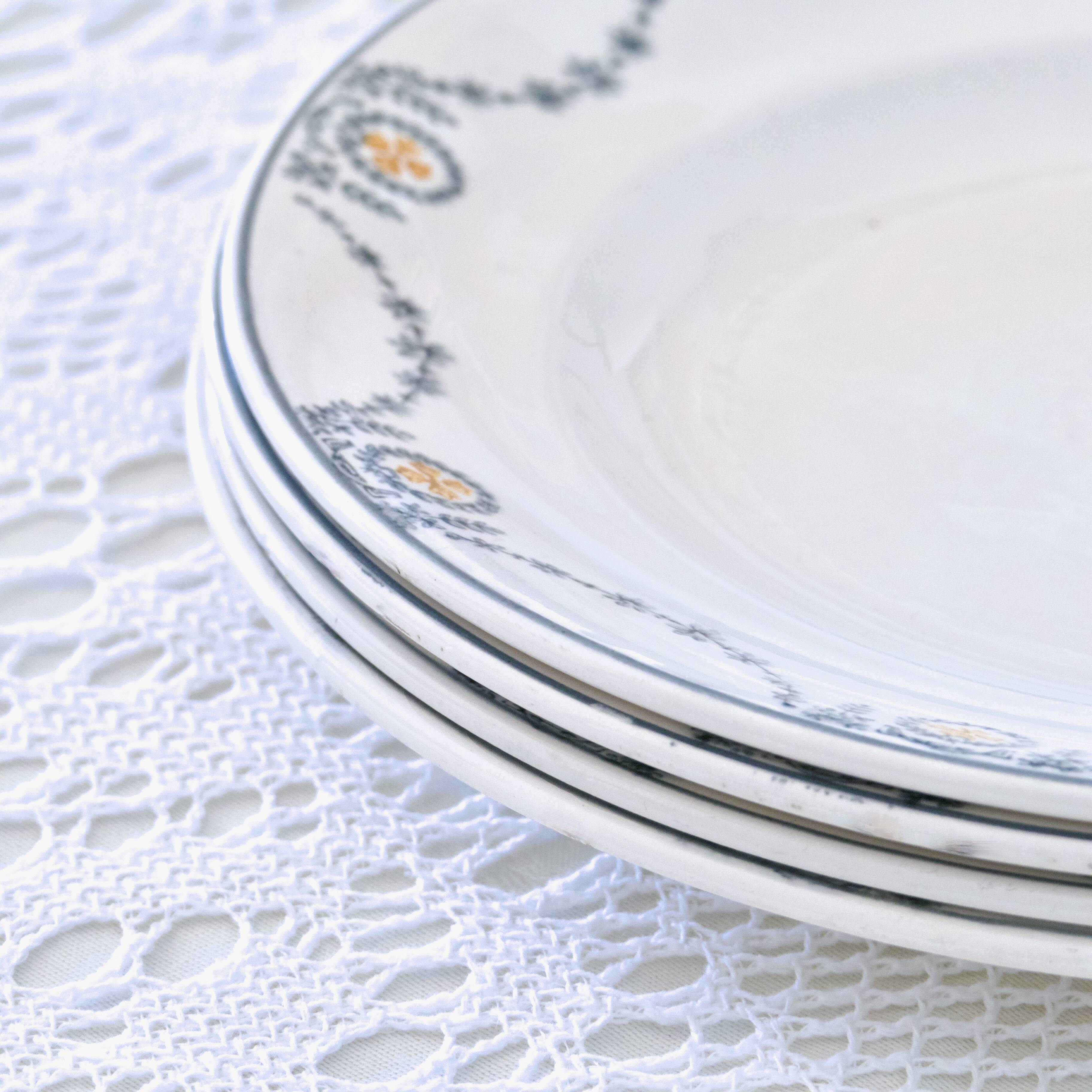 Old Longwy flat plates "Moselle" collection
