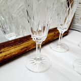 Set 5 flûtes à Champagne verre ciselé