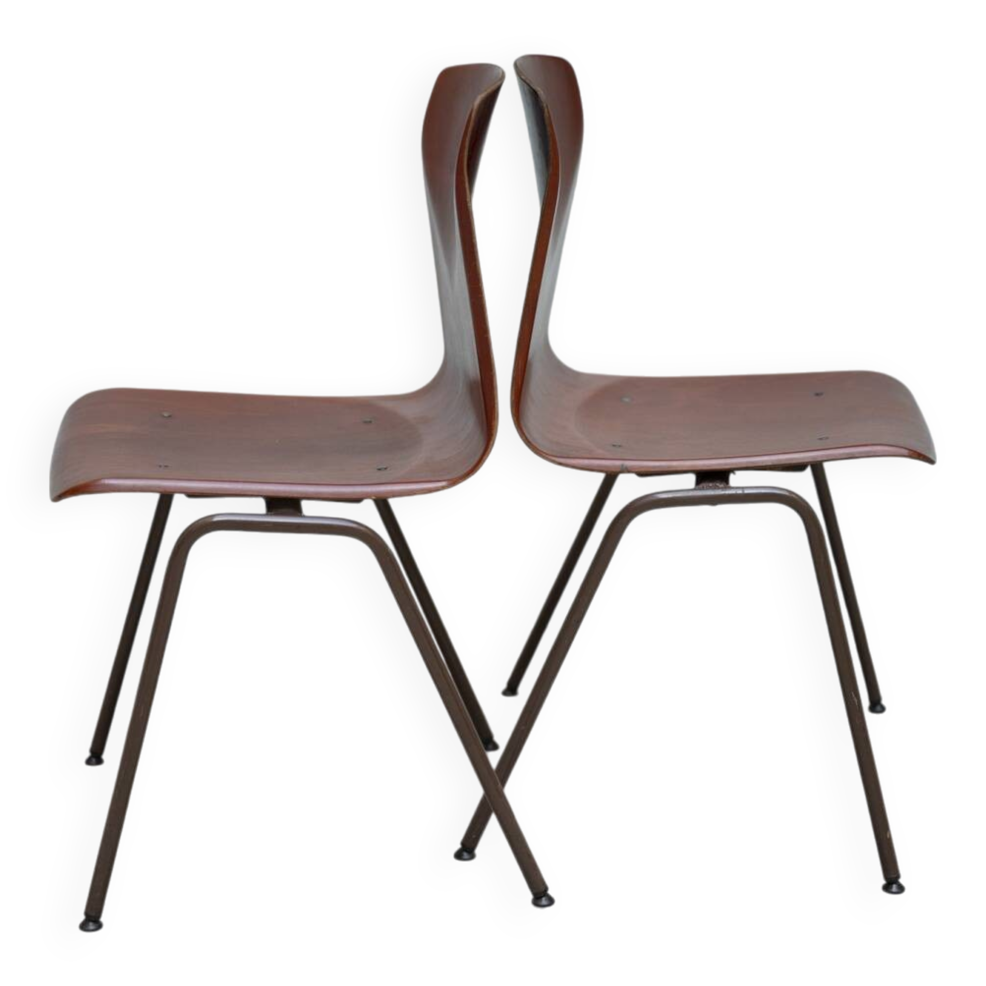 Paire de chaises pagholz 1960