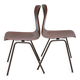 Paire de chaises pagholz 1960