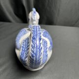 China, hen teapot, white and blue porcelain, 20th century