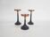Set of three metal design candle sticks, Denmark