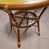 Vintage rattan side table