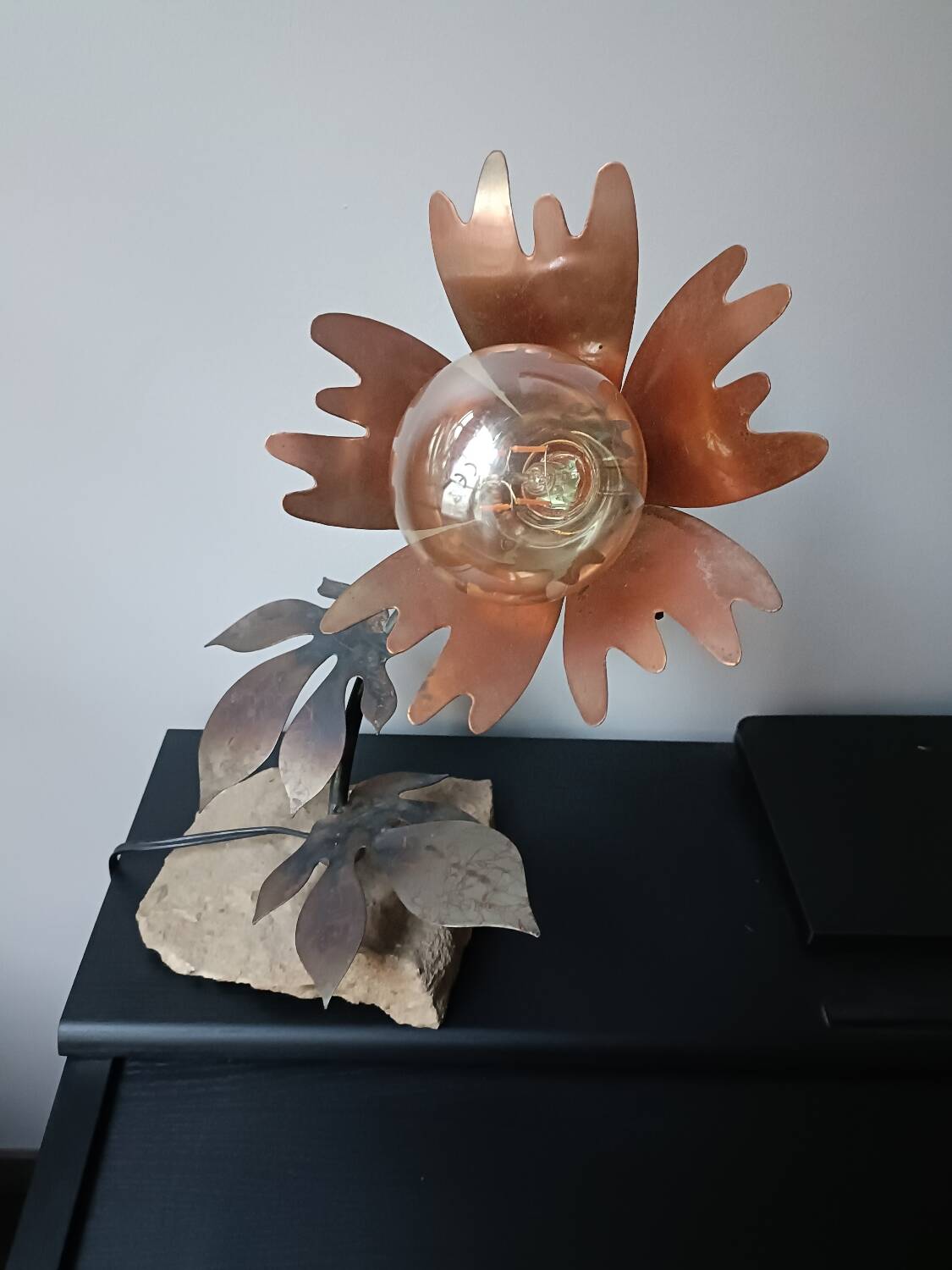 Flower lamp, Maison Jansen style, 1970s