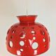 Ceramic hanging space age 70s, orange by Paul Badié