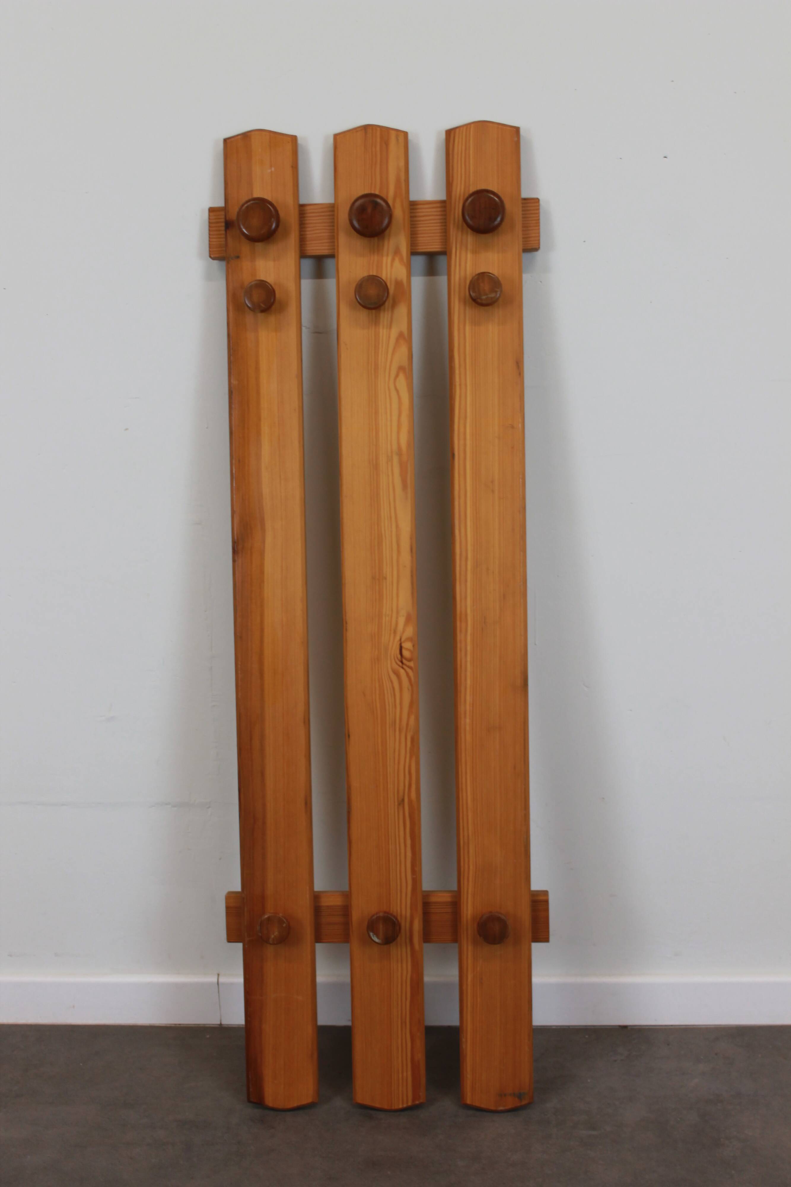 Pine wall coat rack
