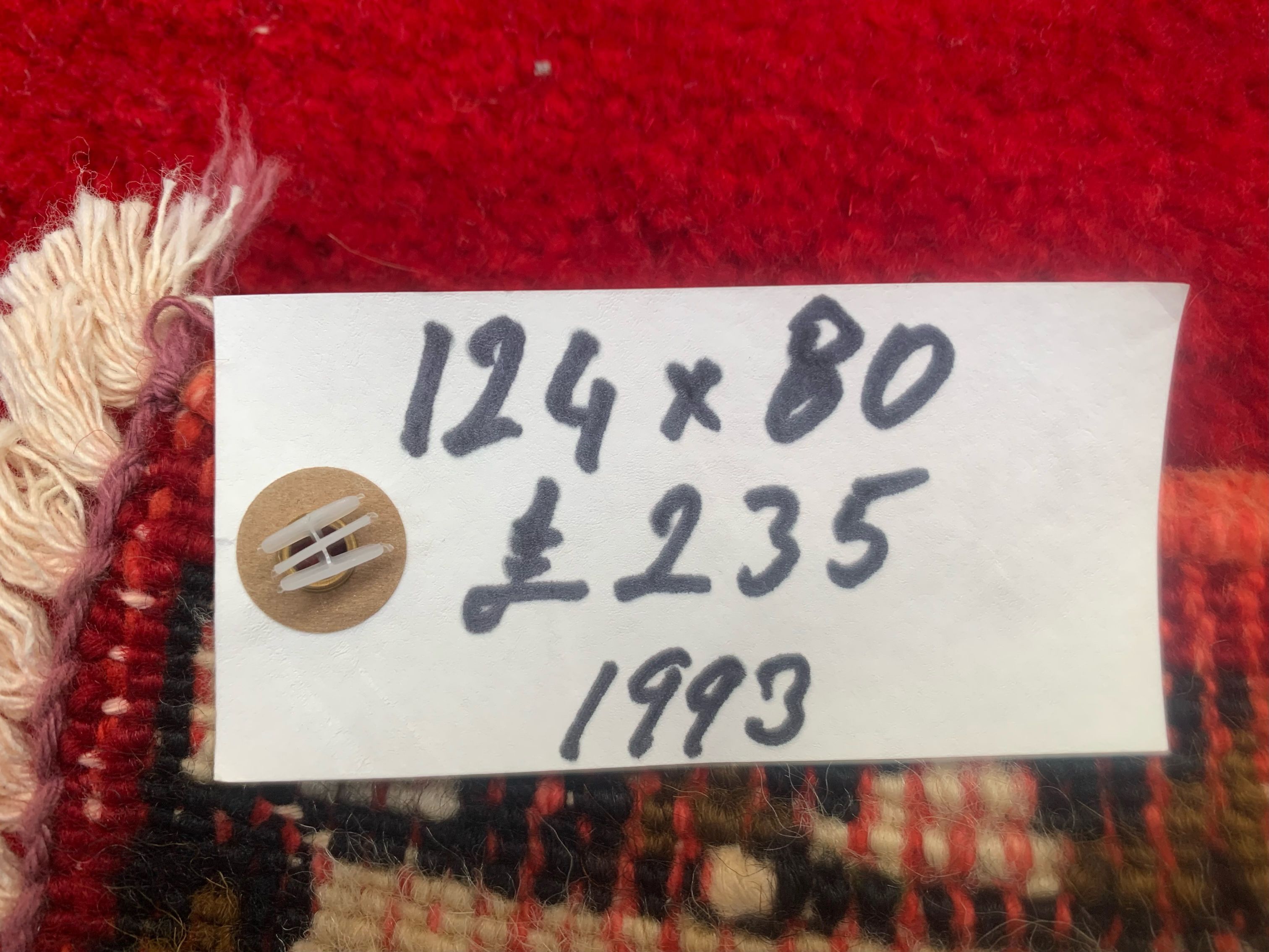 Old Turkish Oushak rug 124x80 cm vintage