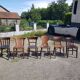 Lot de six chaises de bistrot dépareillées Baumann