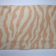 Linen cushion cover, beige and orange zebra pattern, 57 x 37 cm, Chhatwal & Jonsson