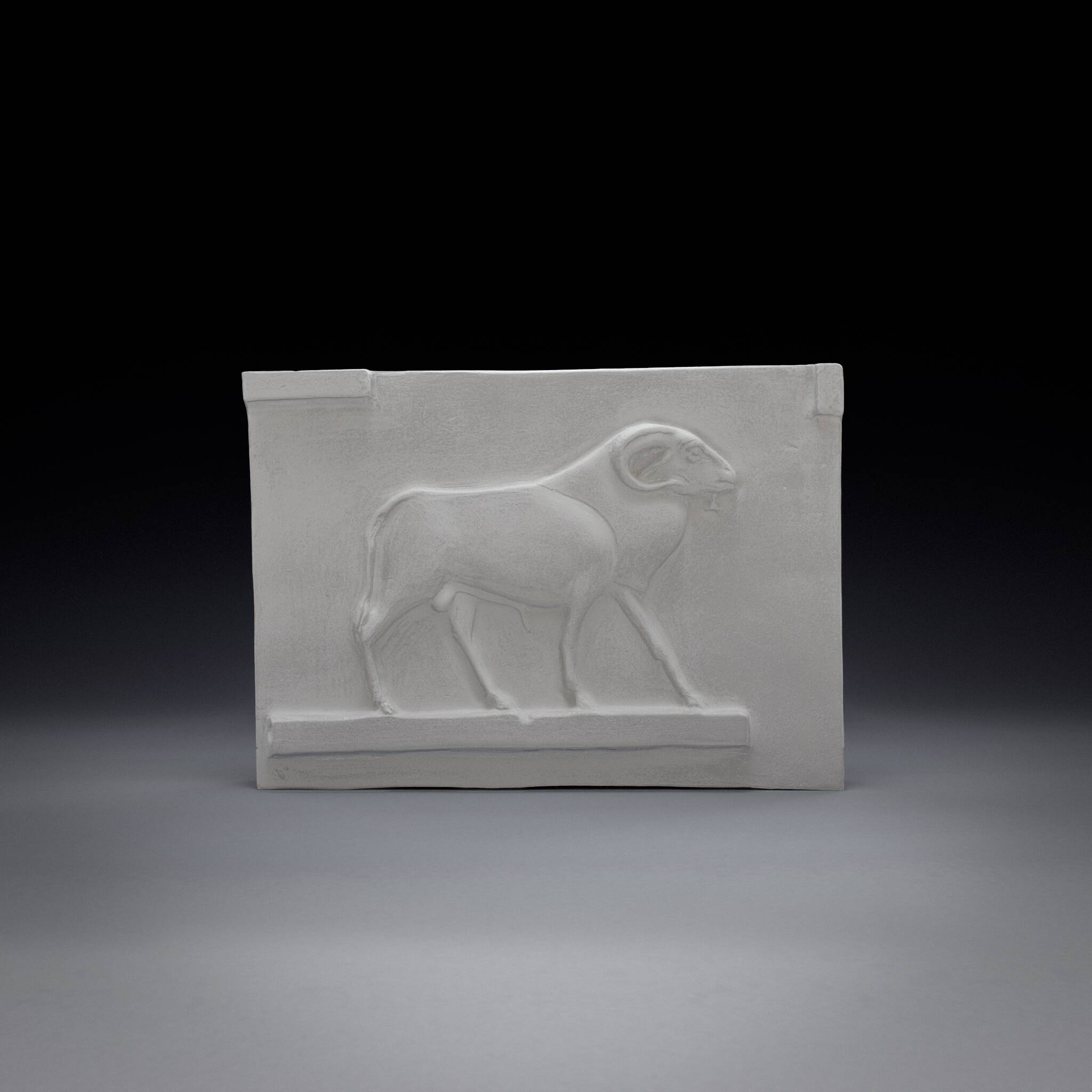 Plaster bas-relief – Ram deity of ancient Egypt
