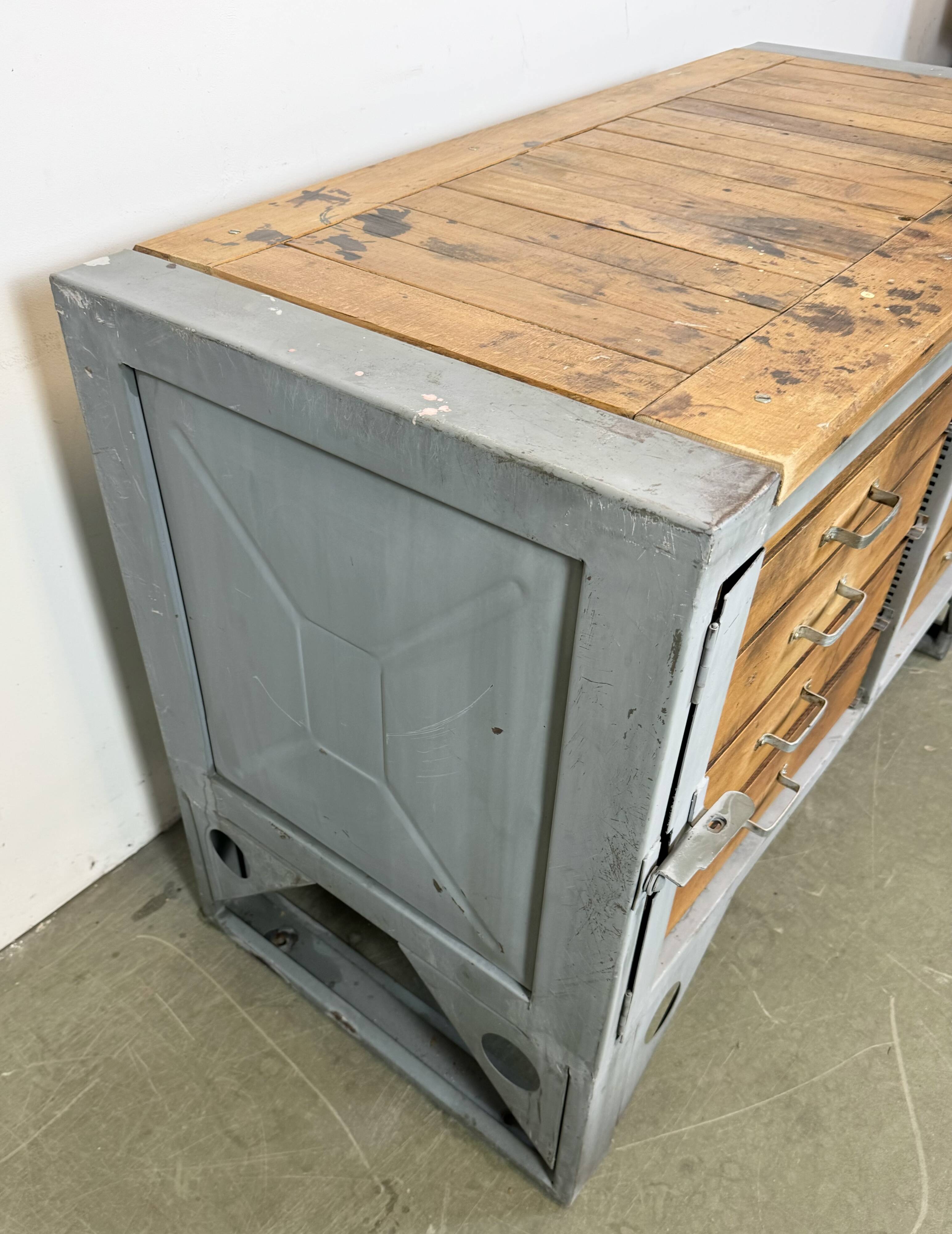 Vintage Grey Industrial Chest of Drawers, 1960s