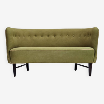 Danish 2 seater sofa, original good condition, furniture wool, oak.