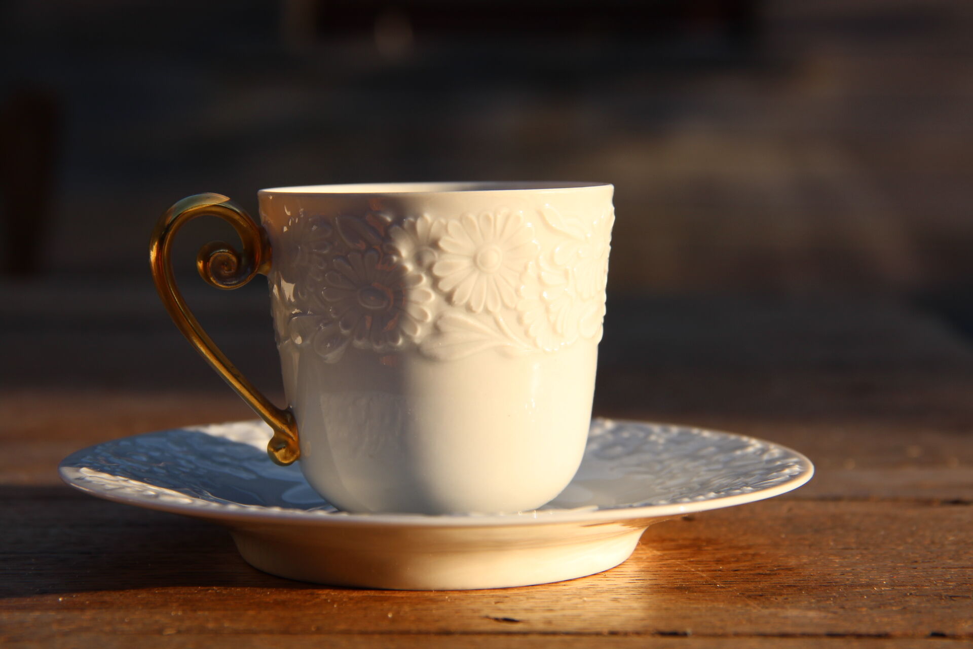 Mocha cup and its Swiss porcelain saucer, 1979