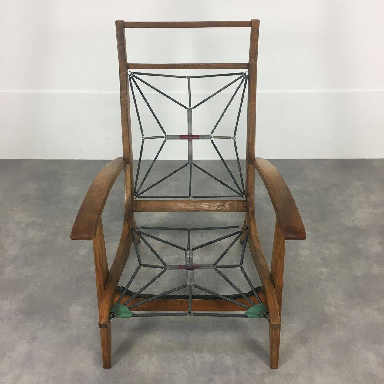 Pair of FS 123 armchairs by Free Span, 1950s, reconstruction style.