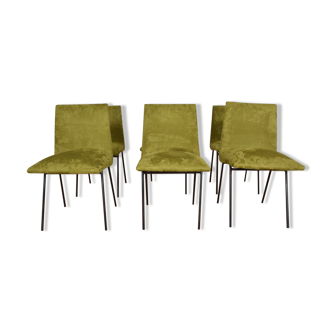 Set of 6 Paulin chairs model CM 145 published by Meubles TV in 1954