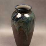 Glazed stoneware vase by Michel & Denise Pointu - Puisaye stoneware, 1950s