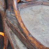 Pair of curved wood bistro chairs