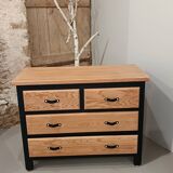 Commode bois massif et noir