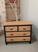 Solid wood and black chest of drawers