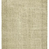Hand-Knotted Vintage Turkish Beige Rug 203 cm x 309 cm - 38989