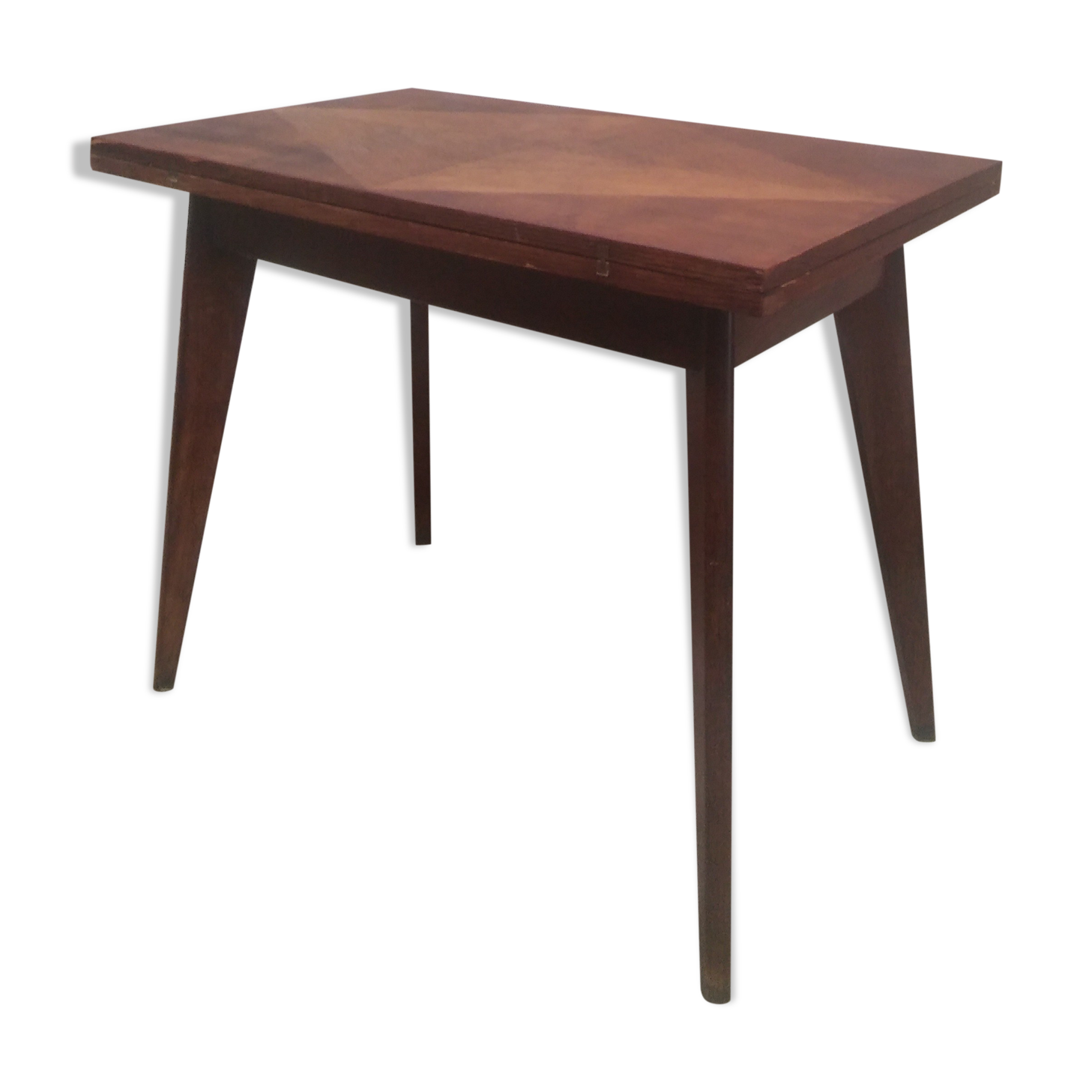 Table pieds compas en chêne années 50