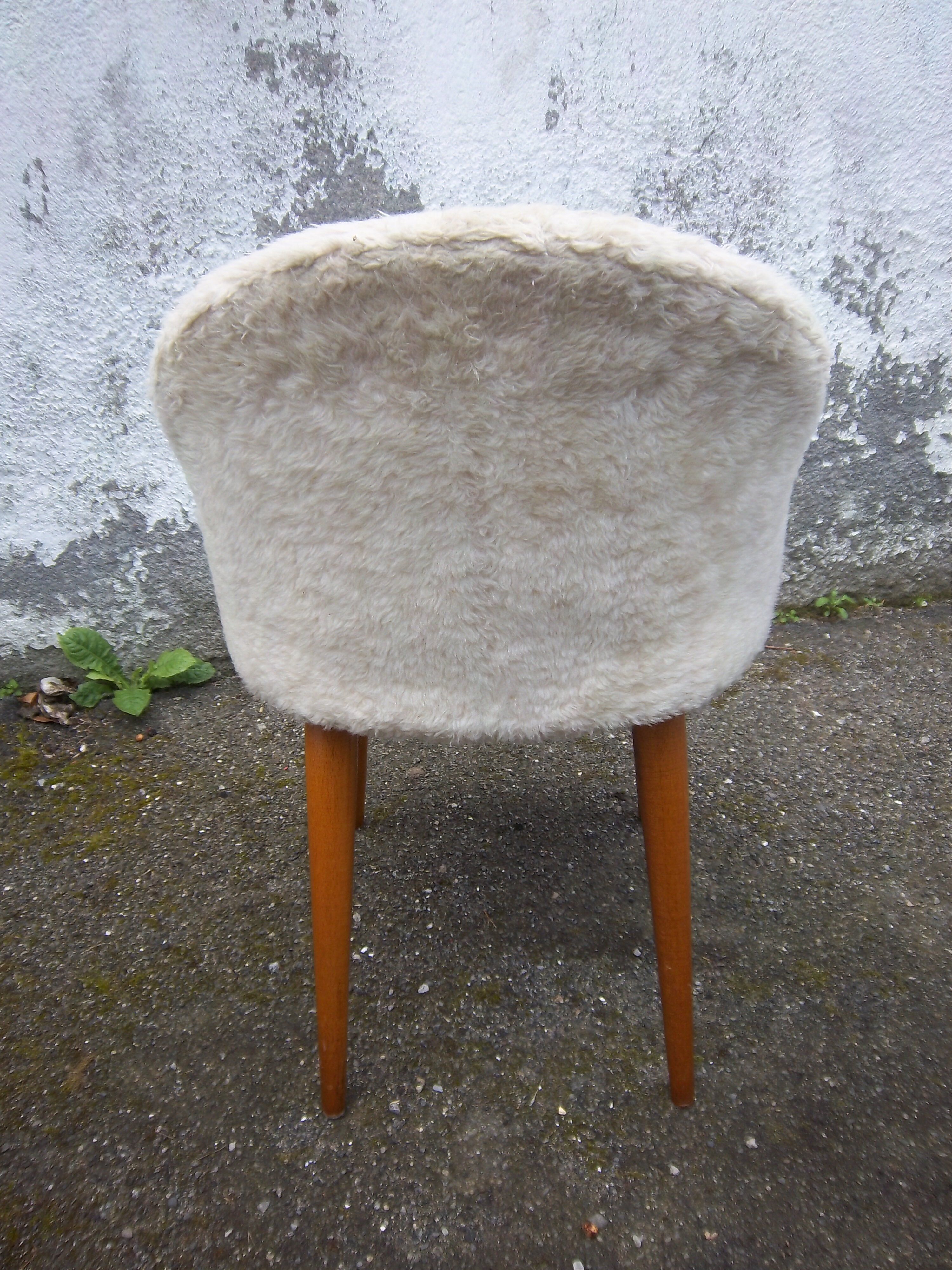 Faux fur beige of 1960 Office Chair