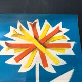 Rare poster grenoble 1967 snow programme olympic winter games autrans chamrousse saint nizier