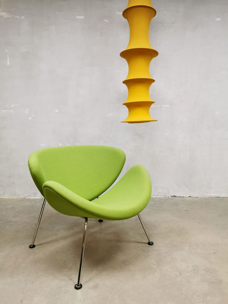 Dutch design Artifort easy chair Pierre Paulin F437 Orange Slice ‘Green’