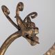Spanish Neogothic Style Gilded Iron Mirror with Two-Headed Dragon