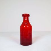 Collection of five rare red vases by Erik Hoglund, Sweden, 1960s.