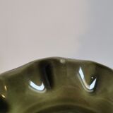 Ashtray national lottery ceramic sandstone green khaki signed st clement