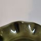 Ashtray national lottery ceramic sandstone green khaki signed st clement