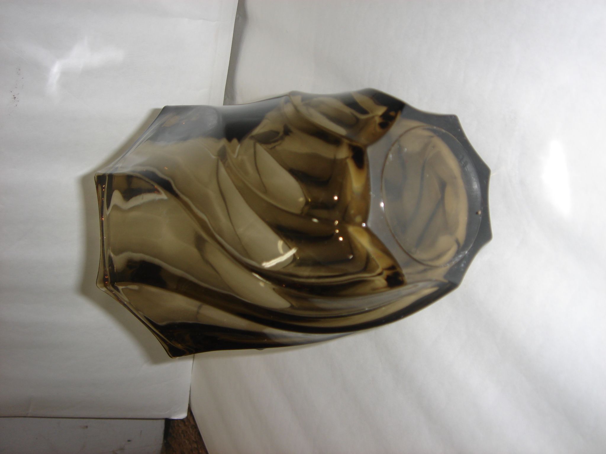 Art deco glass vase smoked from the years 1940/50