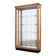 Blonde walnut display cabinet with sliding glass doors – 20th century