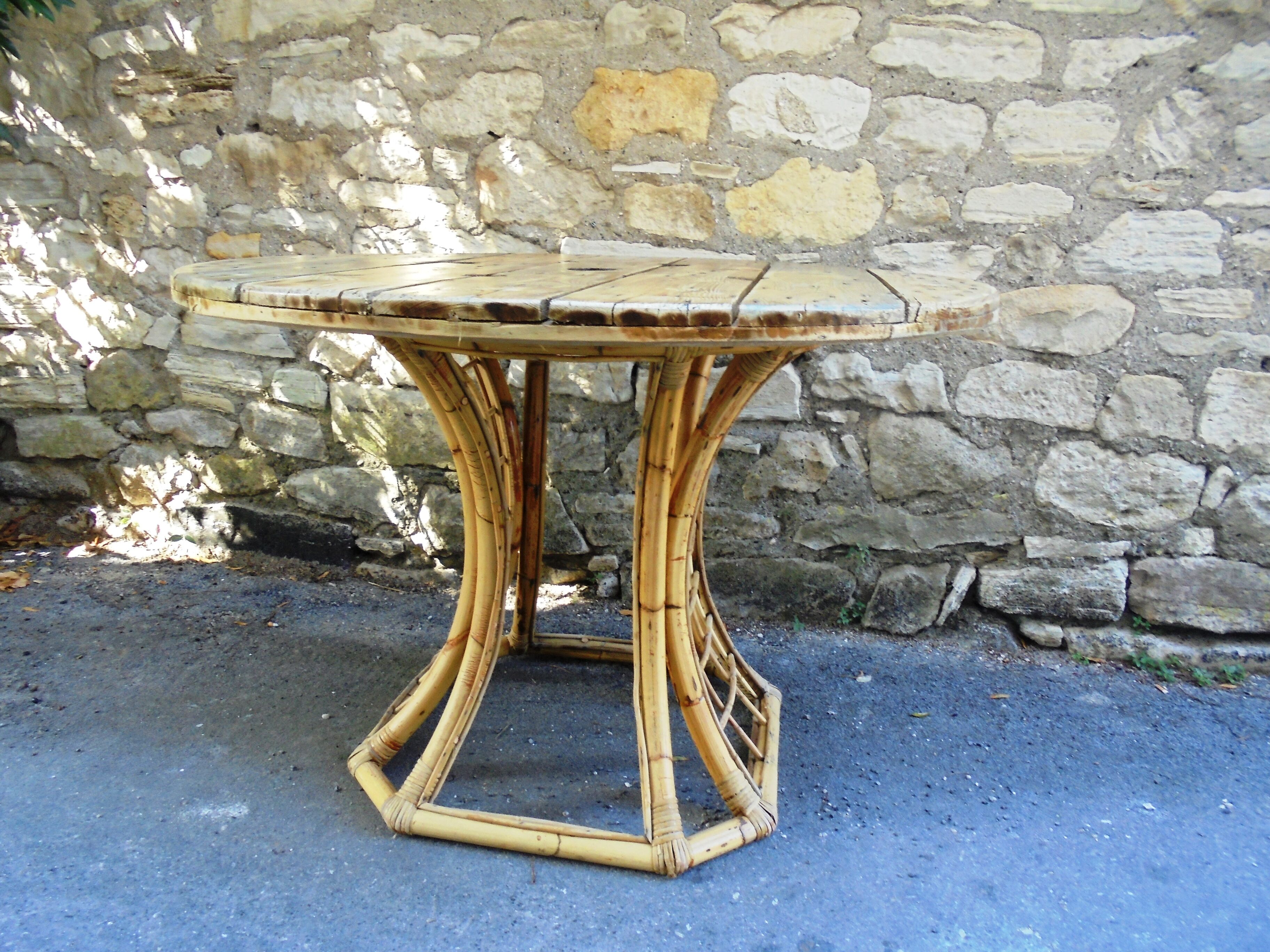 Bamboo foot table