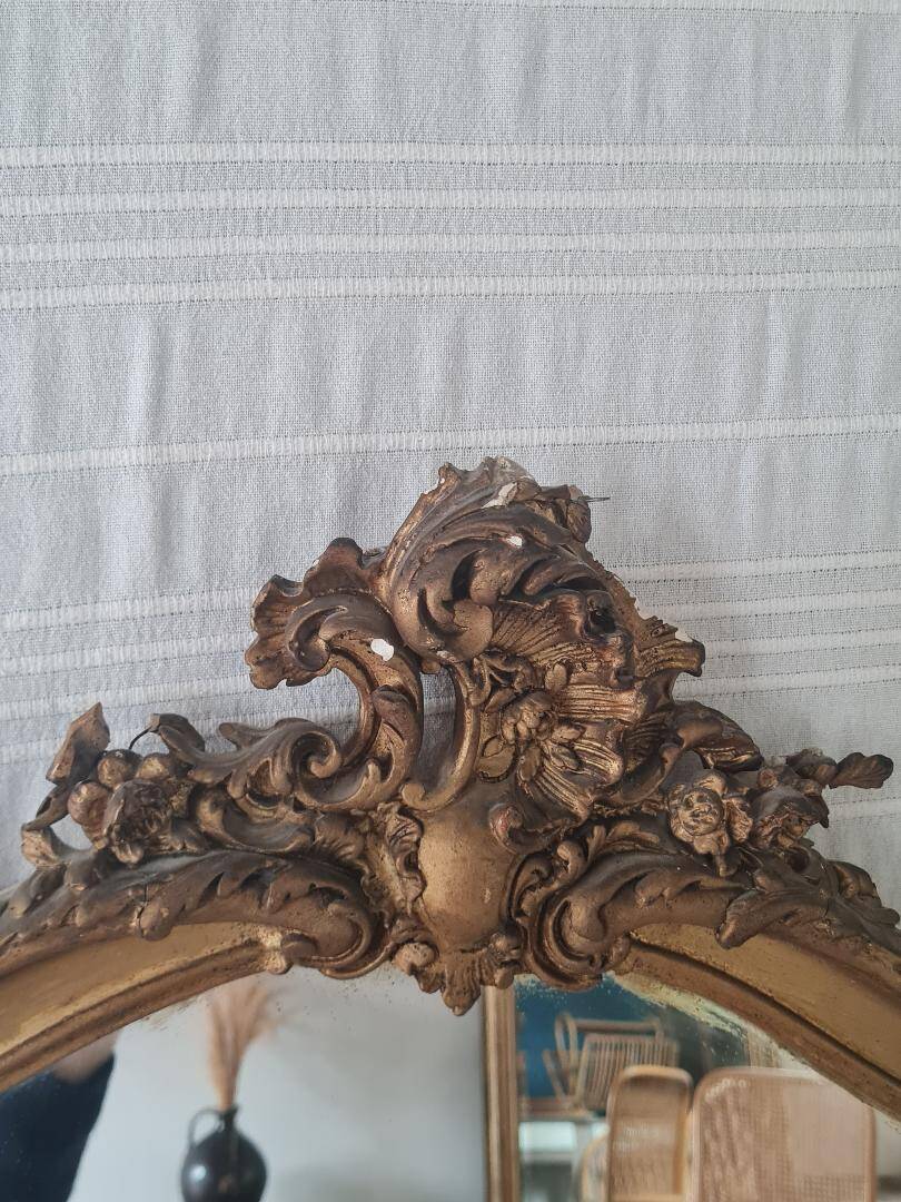 Antique gilded mirror 150 x 90 with moldings