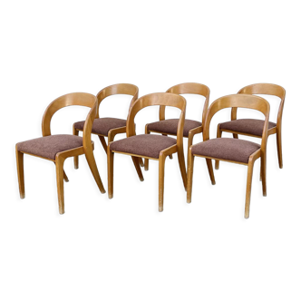 Série de 6 chaises Baumann modèle Gondole