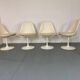 4 Mid-Century Modernist Space Age Tulip Chairs by Eero Saarinen Knoll, 1960s