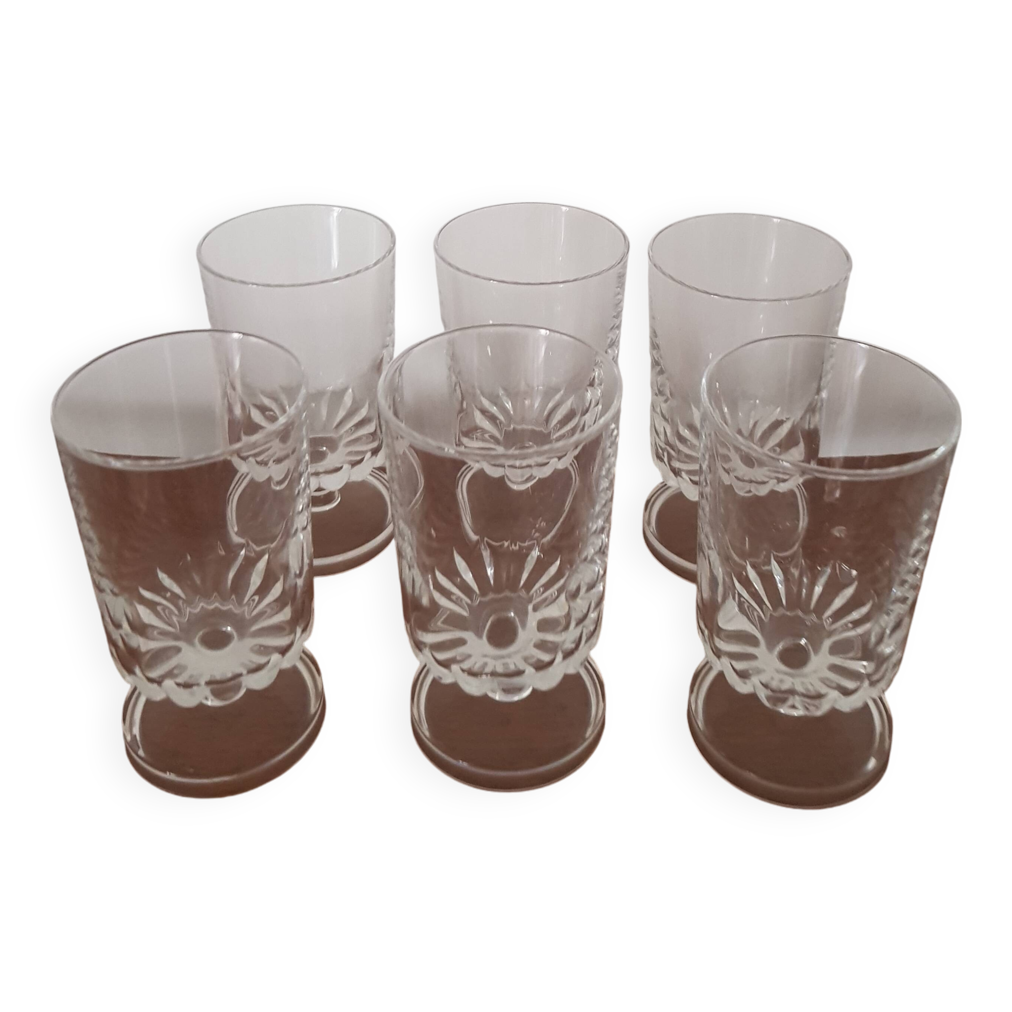 Set of 6 cavalier stemmed glasses