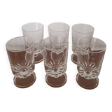 Set of 6 cavalier stemmed glasses