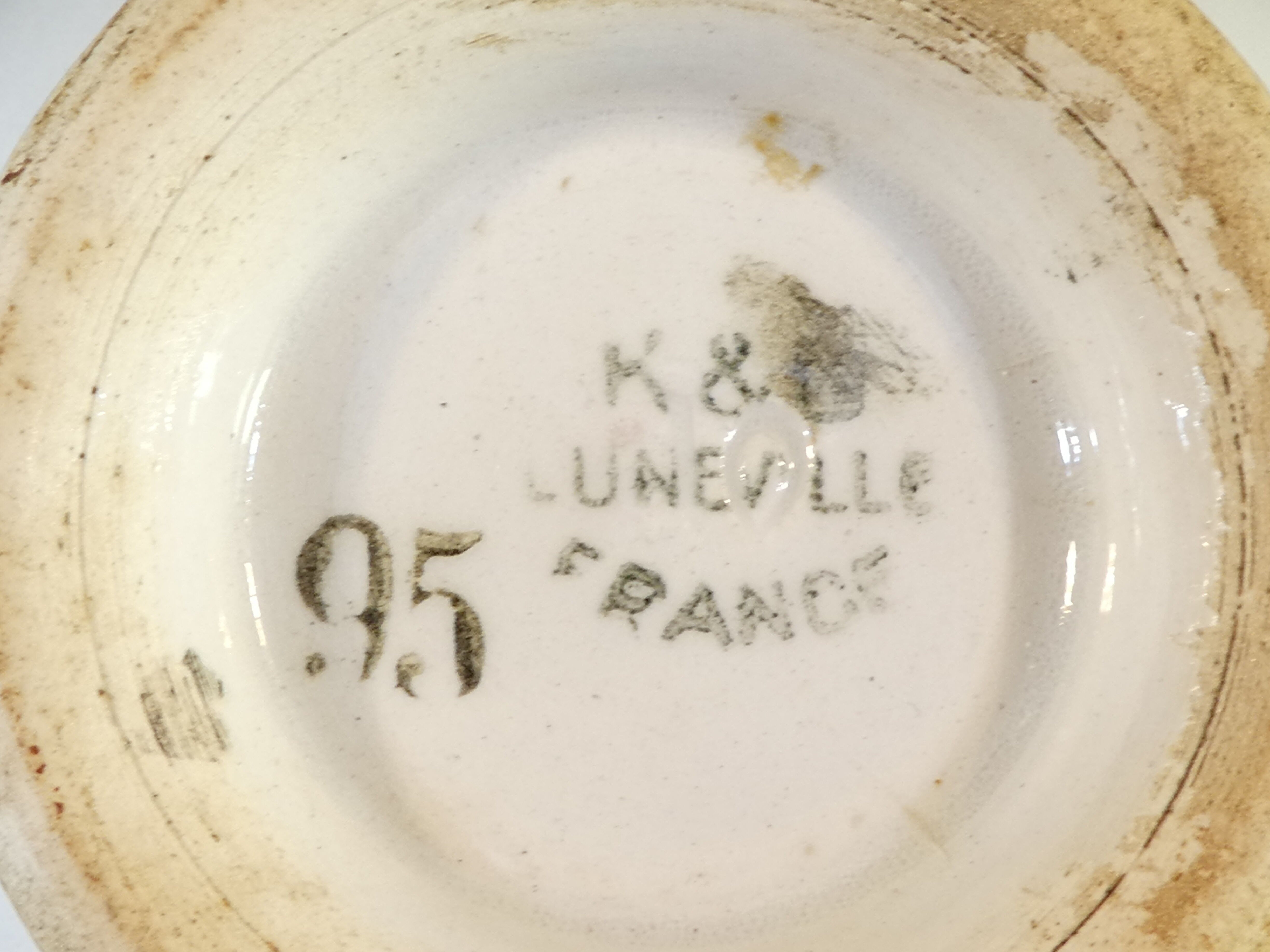 Bowl in faience k.g luneville