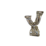 Crystal candlestick by Daum Nancy France 1970s