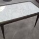 Antique Italian Carrara Marble, Mahogany, and Brass Coffee Table