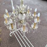 10-branch glass tassel chandelier