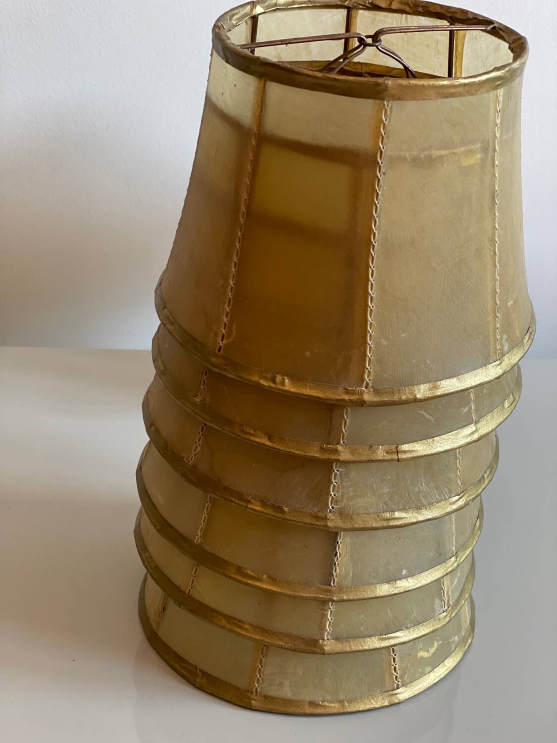 7 leather lampshades, 1960-1970