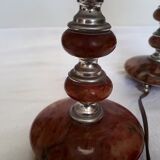 Bedside lamps duo marble