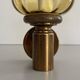 Pair of yellow glass and brass wall lights from the mid-century by N Leuchten, 1960s, Germany.
