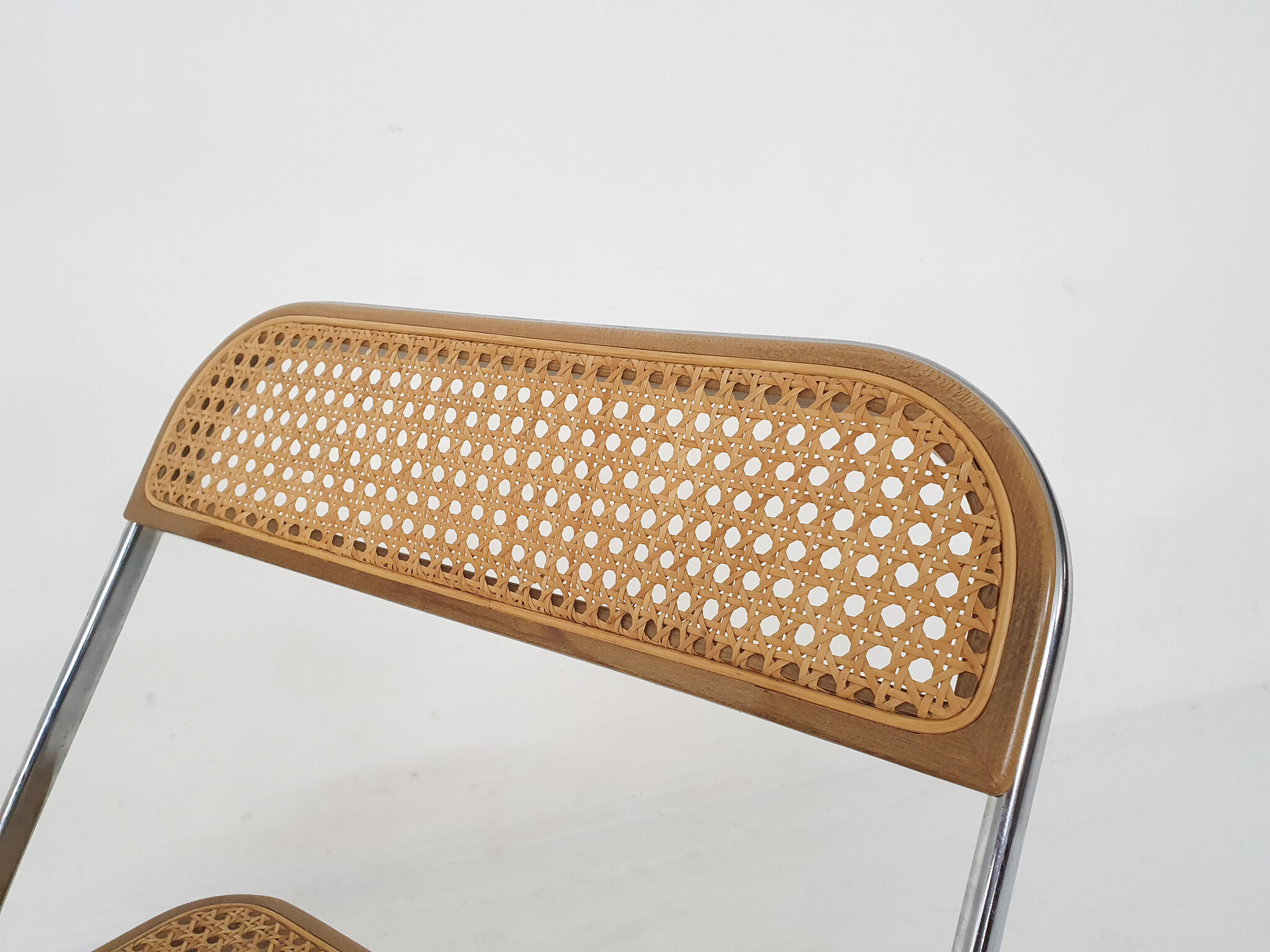 Webbing folding chair by Giancarlo Piretti for Castelli, model Plia, Italy 1967