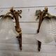 Louis xvi style wall lights in bronze (pair)