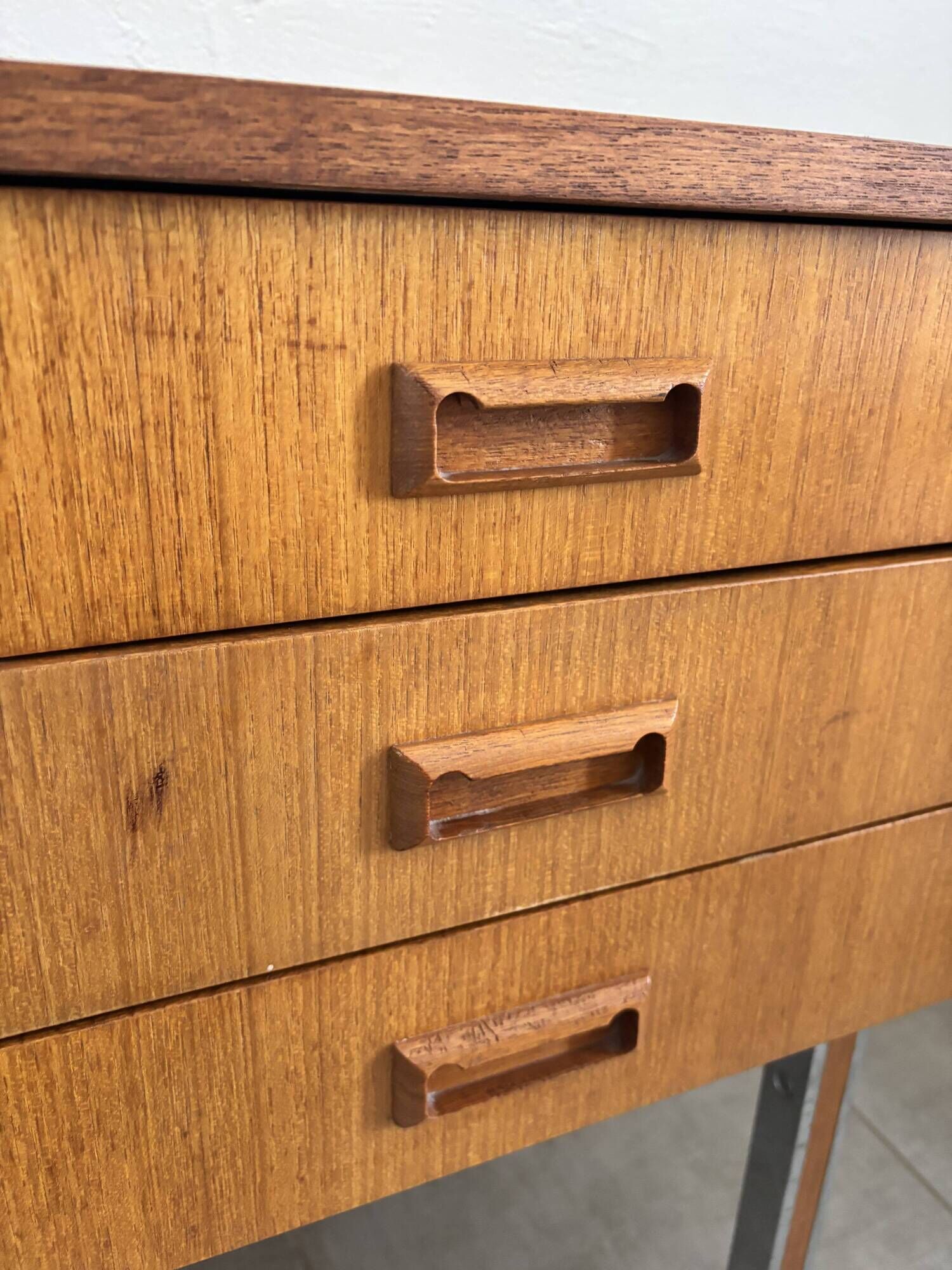 Coiffeuse scandinave vintage en teck, années 60